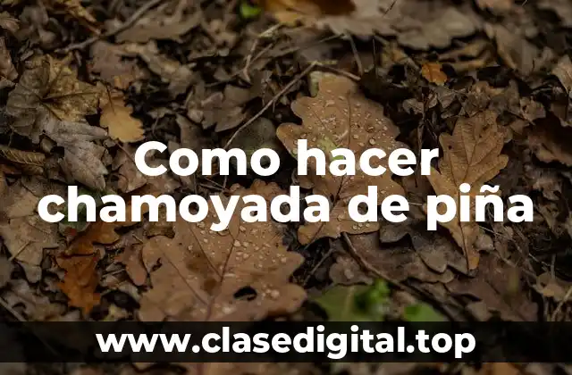 Como hacer chamoyada de piña