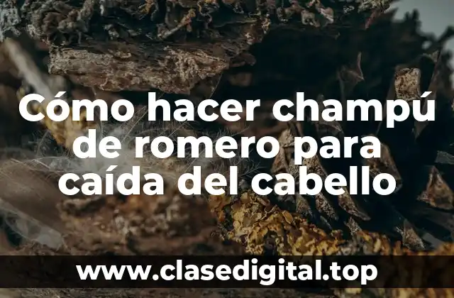 Cómo hacer champú de romero para caída del cabello