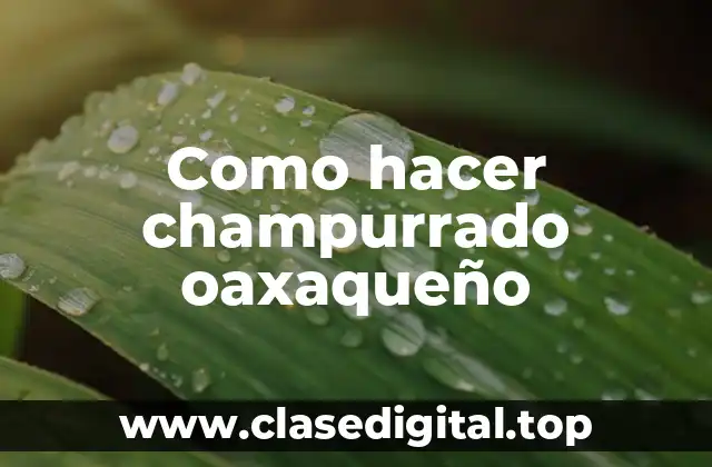Como hacer champurrado oaxaqueño