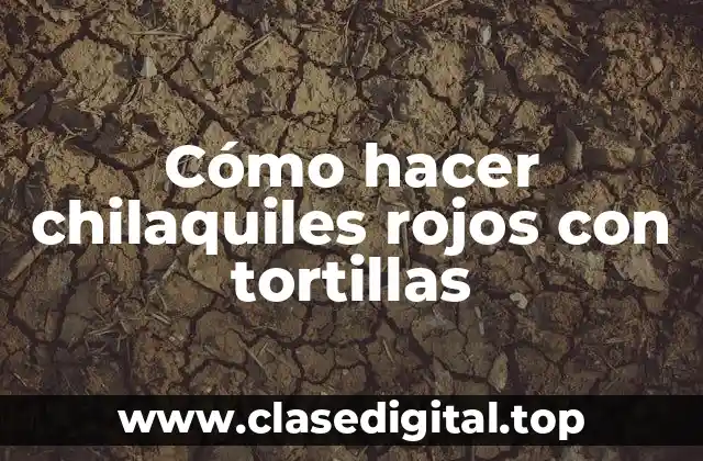 Cómo hacer chilaquiles rojos con tortillas