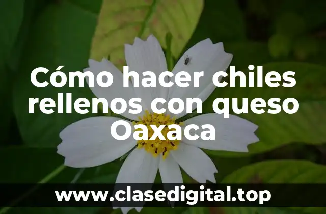 Cómo hacer chiles rellenos con queso Oaxaca