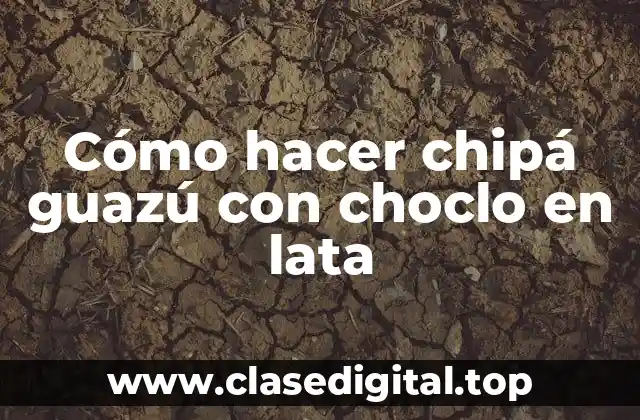 Cómo hacer chipá guazú con choclo en lata