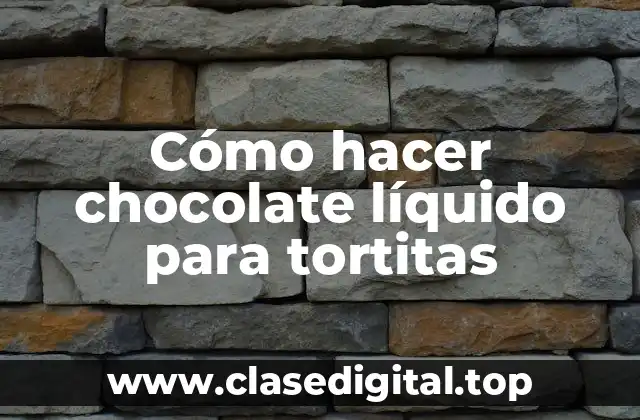Cómo hacer chocolate líquido para tortitas