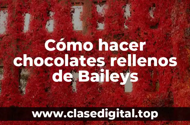Cómo hacer chocolates rellenos de Baileys