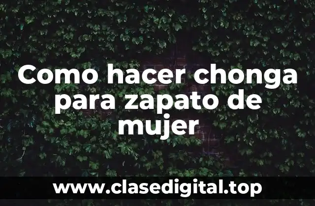 Como hacer chonga para zapato de mujer