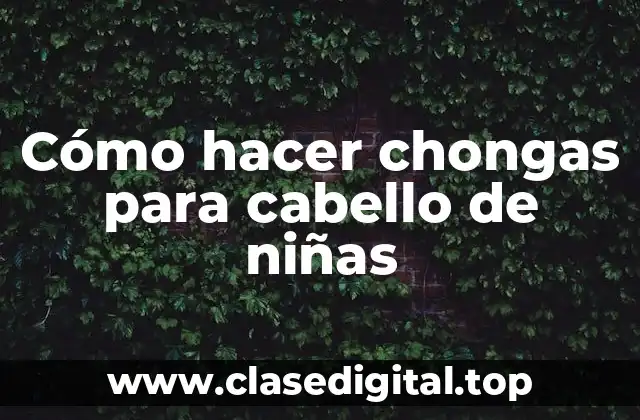 Cómo hacer chongas para cabello de niñas