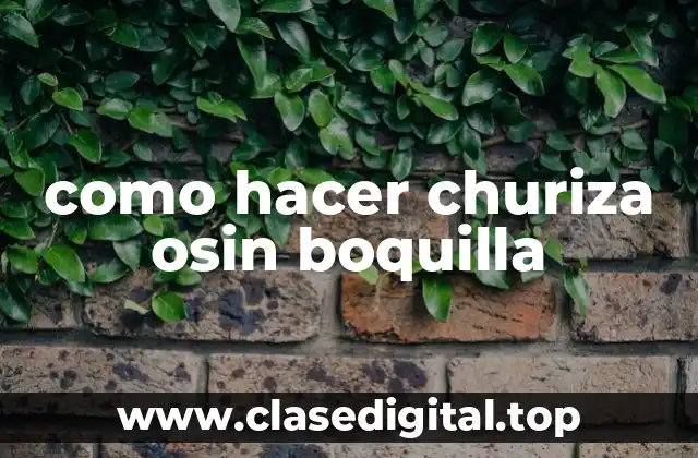 Muetrs necesarios para hacer churvsos sin boqutn