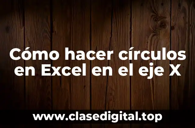 Cómo hacer círculos en Excel en el eje X