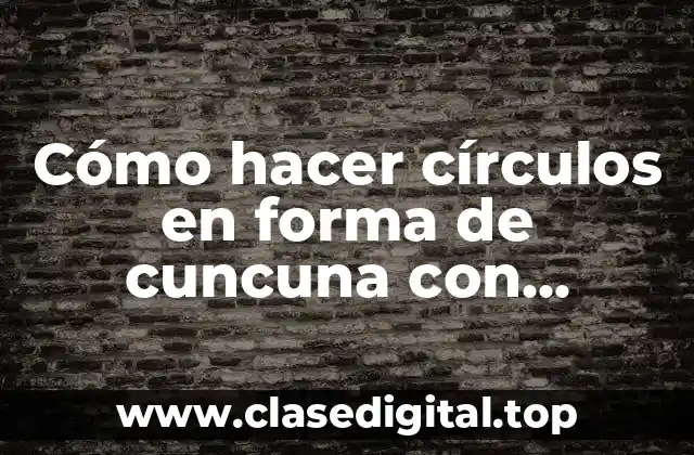 Cómo hacer círculos en forma de cuncuna con cartulina