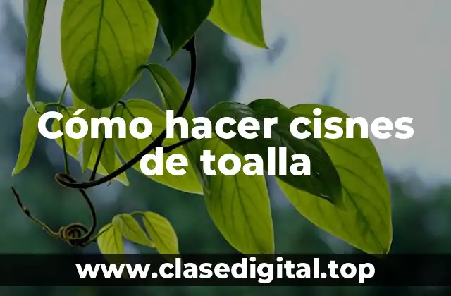 Cómo hacer cisnes de toalla