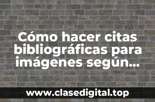 Cómo hacer citas bibliográficas para imágenes según normas ISO