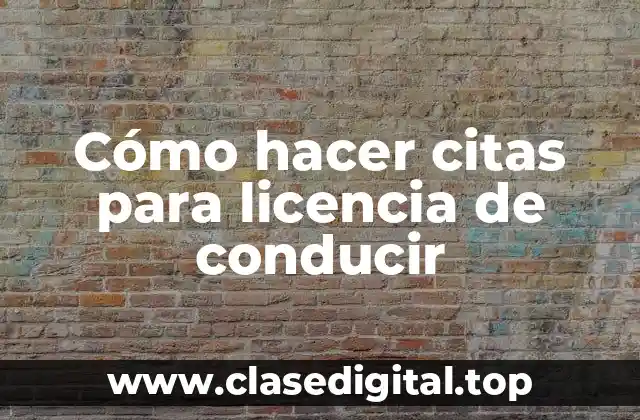 Cómo hacer citas para licencia de conducir