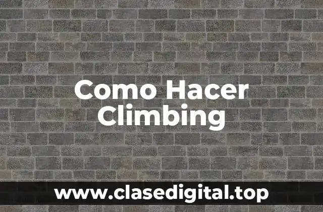 ¿Qué es el Climbing?
