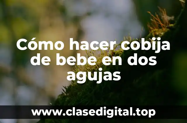 Cómo hacer cobija de bebe en dos agujas