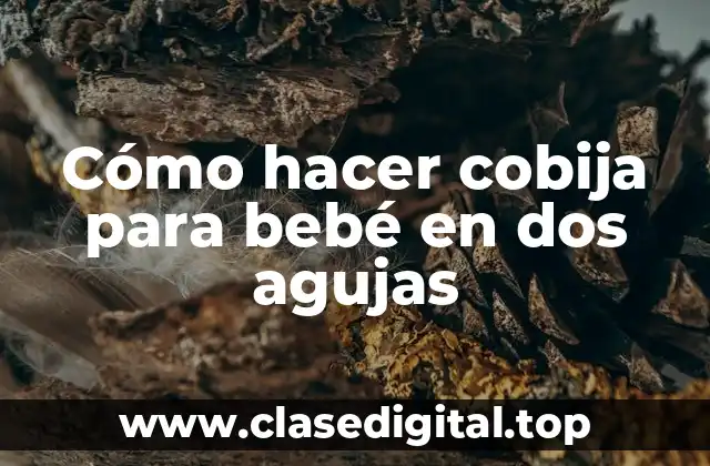 Cómo hacer cobija para bebé en dos agujas