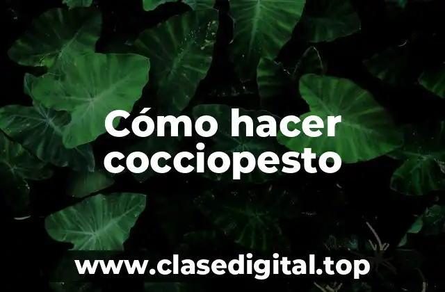 Cómo hacer cocciopesto