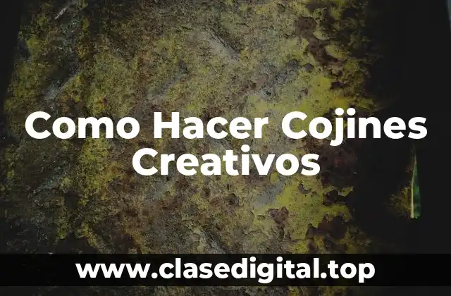 Como Hacer Cojines Creativos