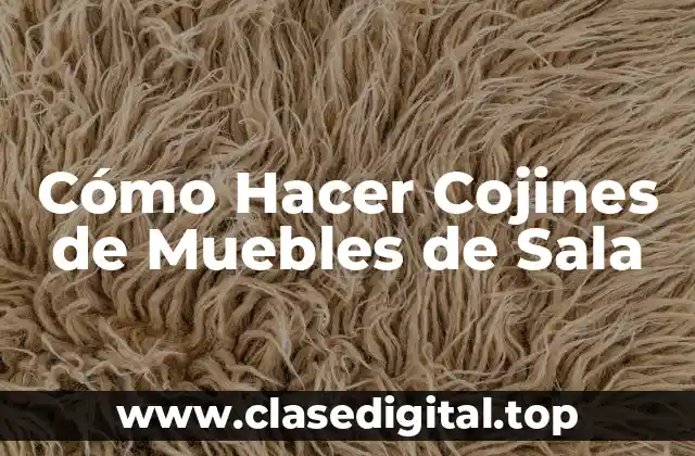 Cómo Hacer Cojines de Muebles de Sala