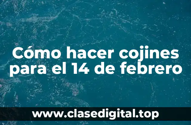 Cómo hacer cojines para el 14 de febrero