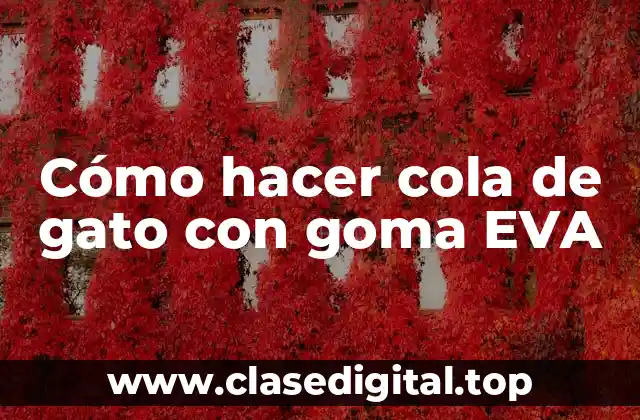 Cómo hacer cola de gato con goma EVA