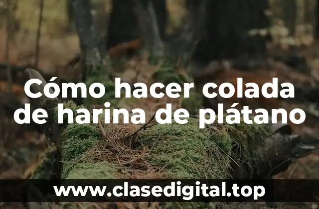 Cómo hacer colada de harina de plátano