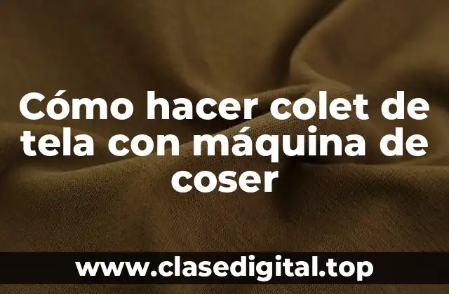 Cómo hacer colet de tela con máquina de coser