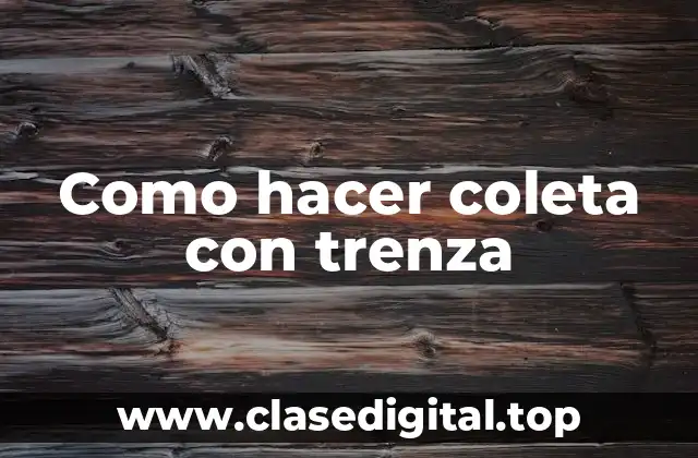 Como hacer coleta con trenza