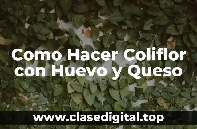 Como Hacer Coliflor con Huevo y Queso