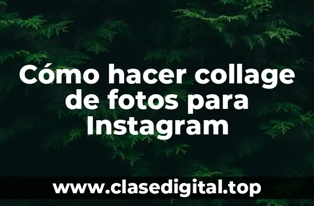 Cómo hacer collage de fotos para Instagram