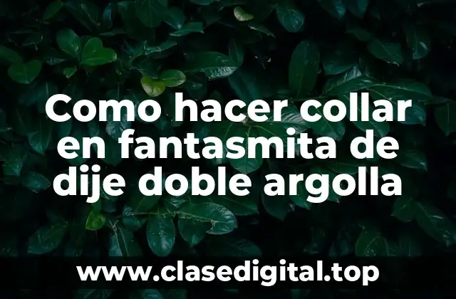 Como hacer collar en fantasmita de dije doble argolla