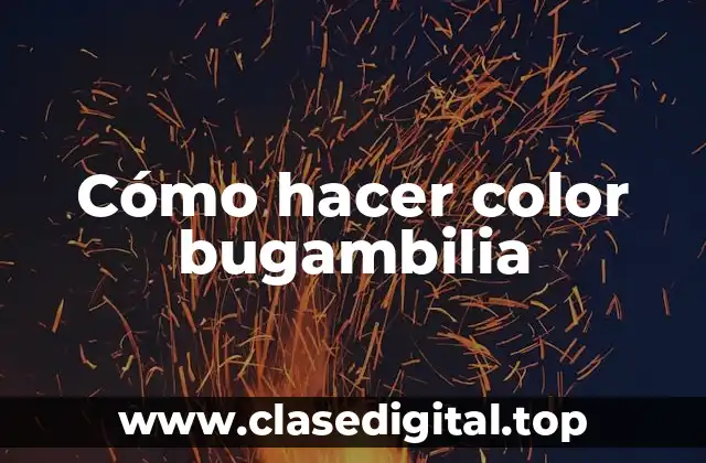 ¿Qué es el color bugambilia?