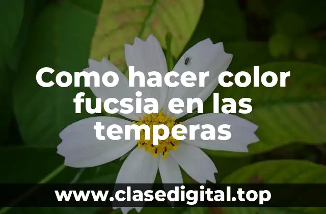 Como hacer color fucsia en las temperas