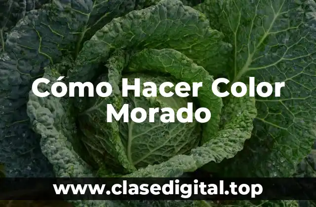 Cómo Hacer Color Morado