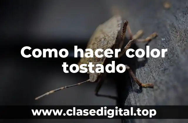 Como hacer color tostado