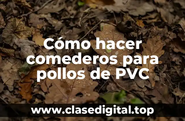 Cómo hacer comederos para pollos de PVC