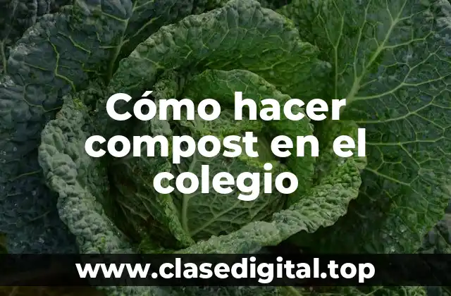 Cómo hacer compost en el colegio