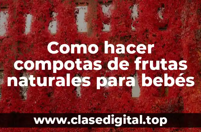Compotas de frutas naturales para bebés