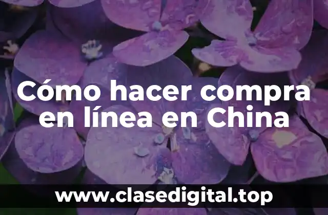 Cómo hacer compra en línea en China