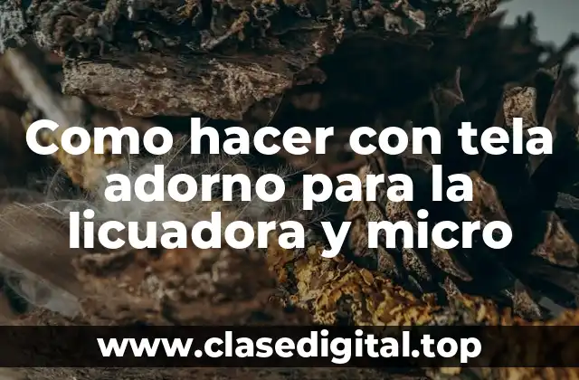 Como hacer con tela adorno para la licuadora y micro