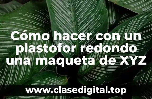 Cómo hacer con un plastofor redondo una maqueta de XYZ