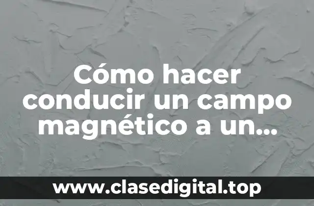 Cómo hacer conducir un campo magnético a un guante