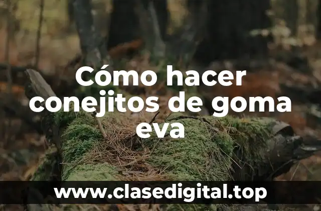 Cómo hacer conejitos de goma eva