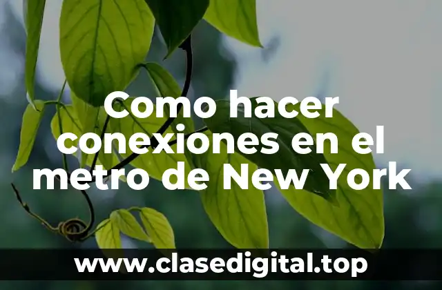 Como hacer conexiones en el metro de New York