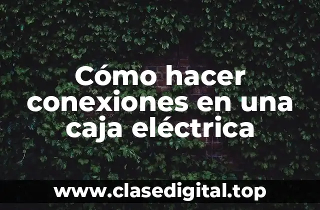 Cómo hacer conexiones en una caja eléctrica