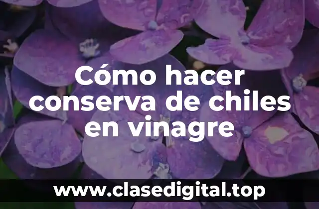 Cómo hacer conserva de chiles en vinagre