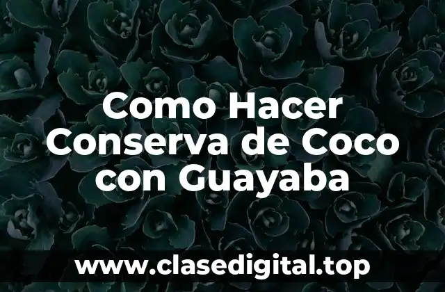 Como Hacer Conserva de Coco con Guayaba