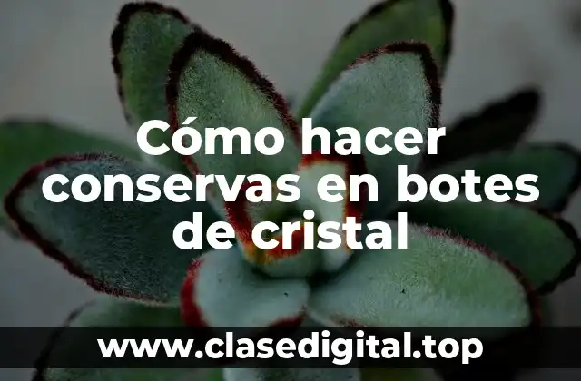 Cómo hacer conservas en botes de cristal