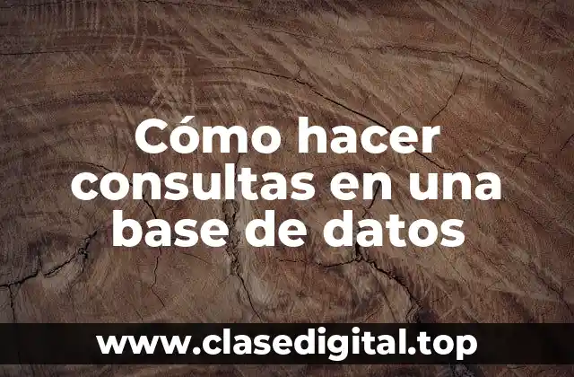 Cómo hacer consultas en una base de datos