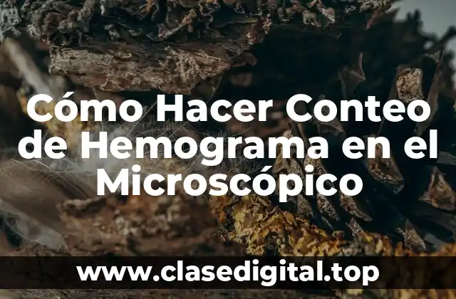 Cómo Hacer Conteo de Hemograma en el Microscópico
