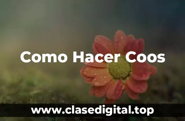 Qué son los Coos y para Qué Sirven